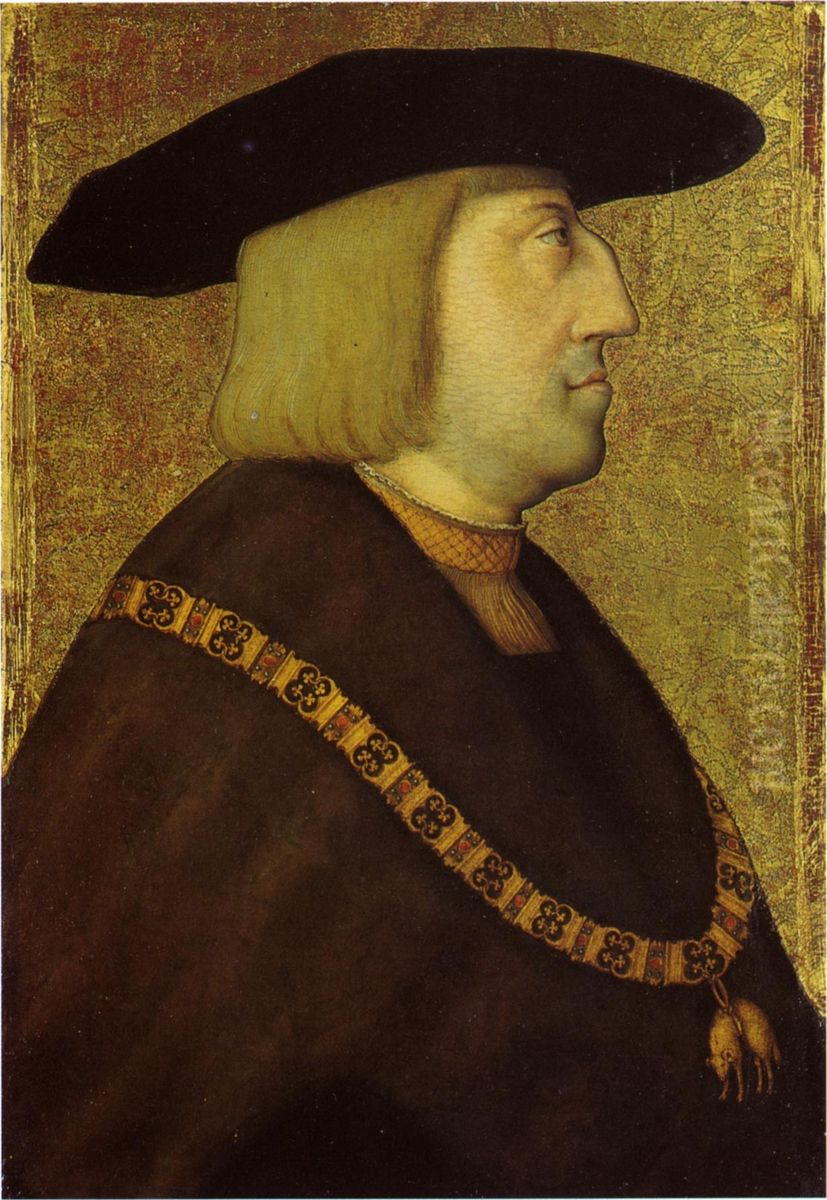 Portrait of the Emperor Maximilian I (1459-1519) Oil Painting by Bernhard Strigel