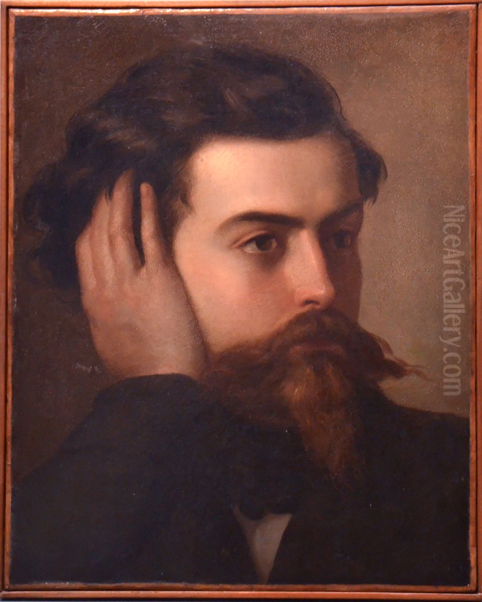 Goffredo Mameli Oil Painting by Domenico Induno