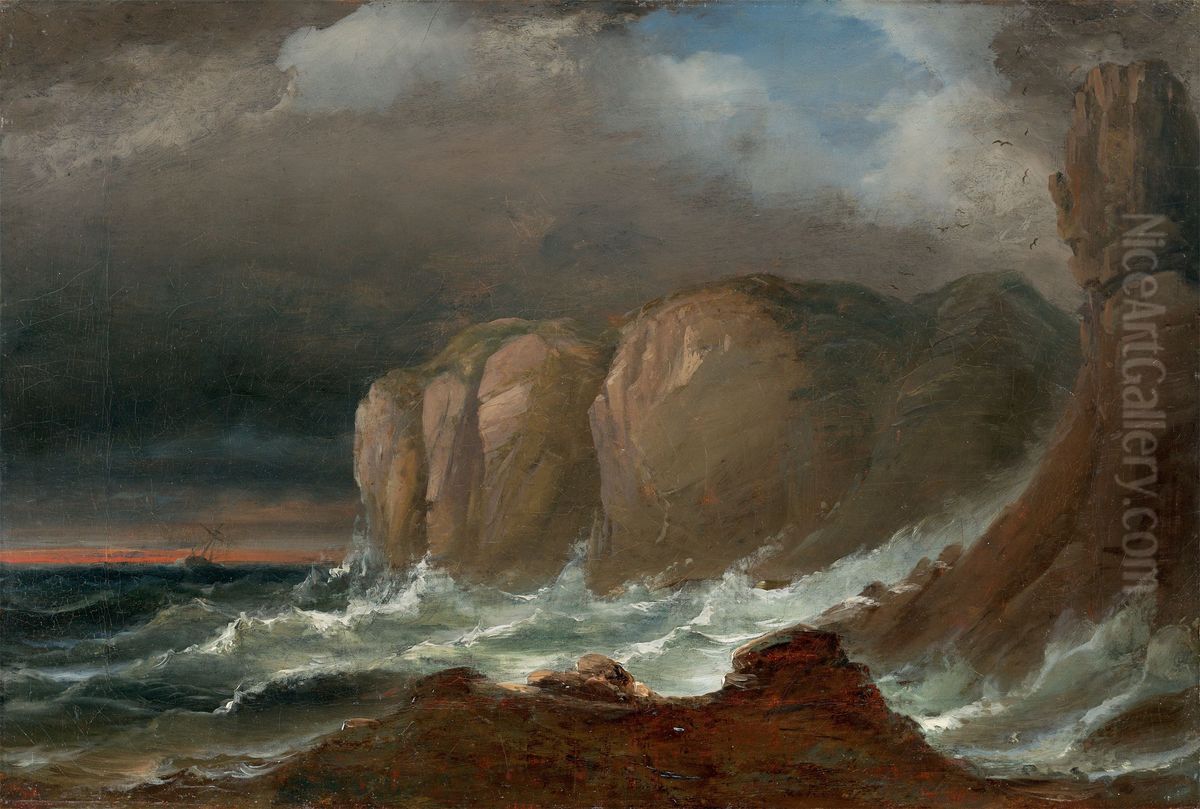 Cliffs by the Coast of Northern Norway Oil Painting by Peder Balke