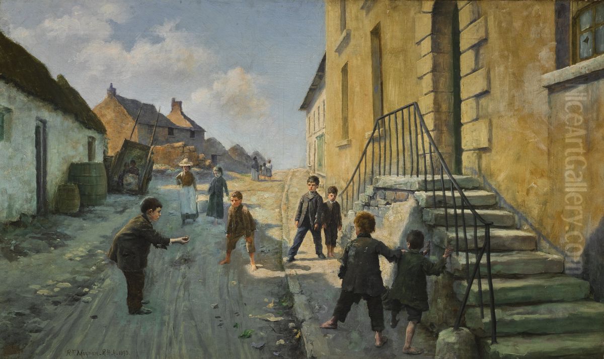 Ball in the Cap Oil Painting by Richard Moynan