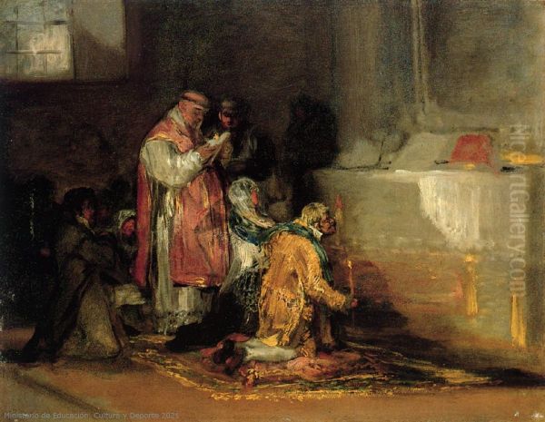 Matrimonio desigual Oil Painting by Francisco Goya