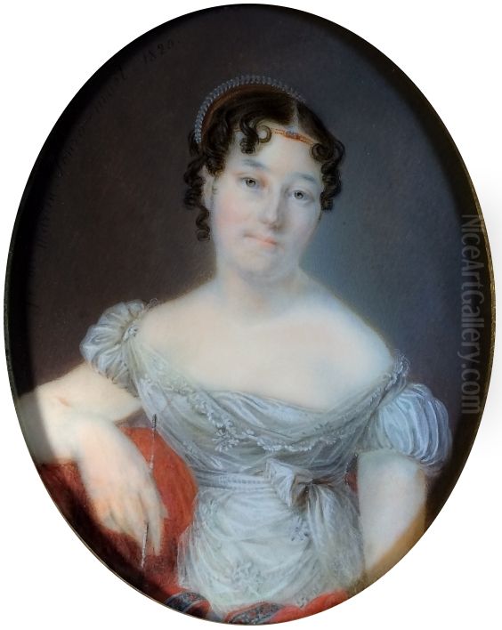 Portrait of Adele Clerget nee Melling Oil Painting by Francois Martin
