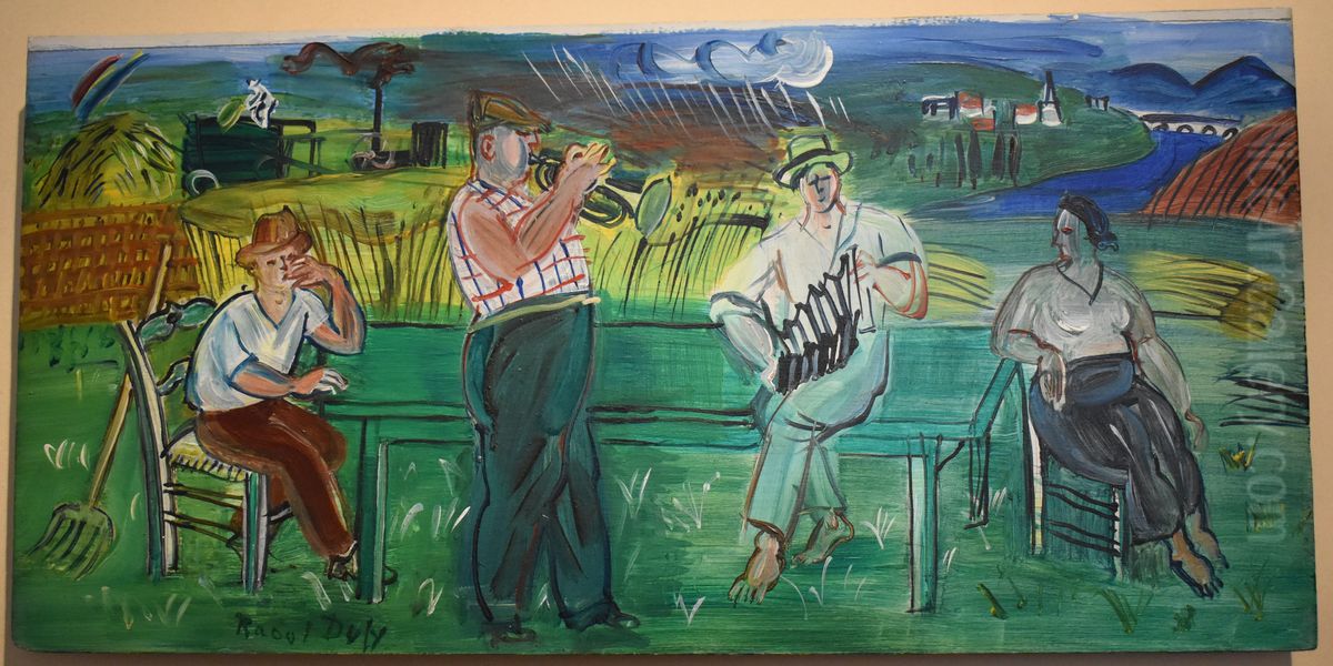 Musiciens a la campagne Oil Painting by Raoul Dufy