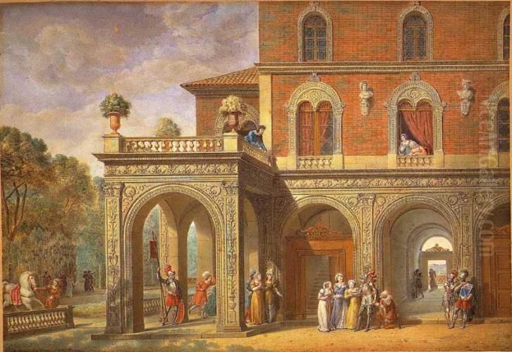 Le Chevalier Bayard Oil Painting by Jean-Claude Rumeau