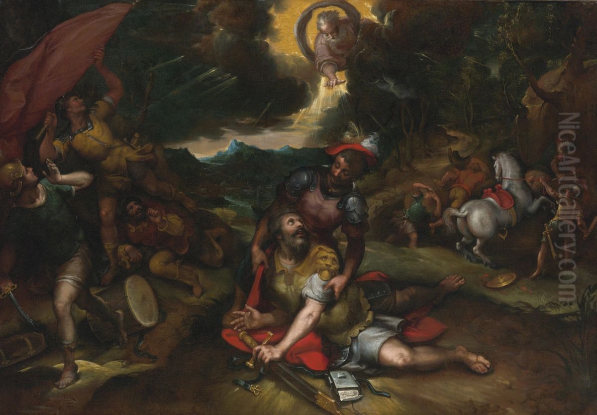 The conversion of Saul / The conversion of Saint Paul Oil Painting by Denys Calvaert