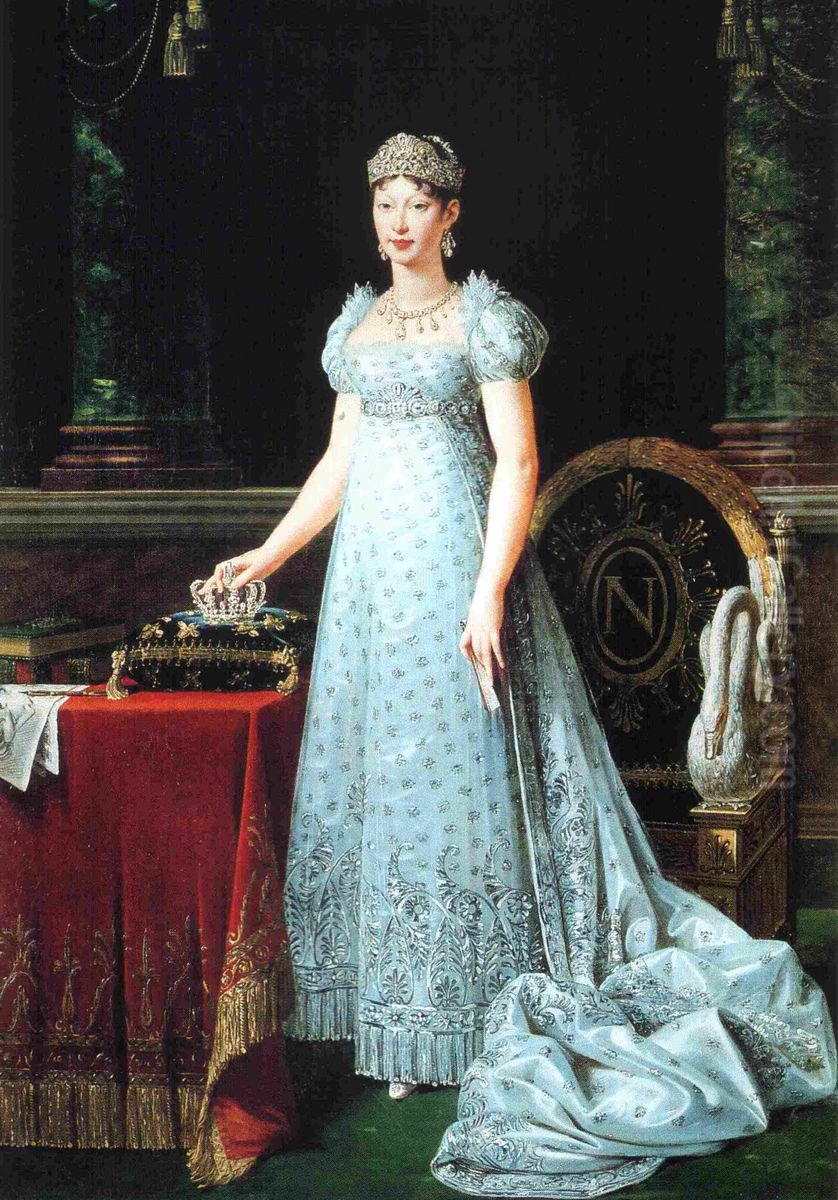 Portrait of Marie-Louise of Austria, wife of Napoleon and empress of France Oil Painting by Robert Lefevre