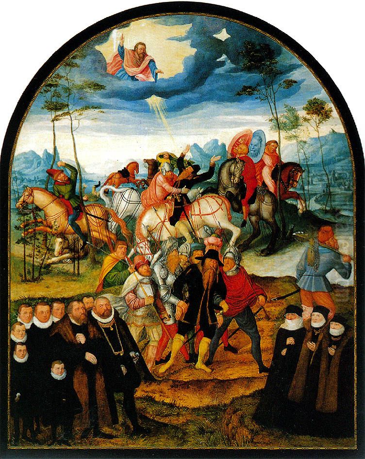 The Conversion of Saul Oil Painting by Lucas Cranach the Youngerand workshop The Conversion of Saul Oil Painting by Lucas Cranach the Youngerand workshop