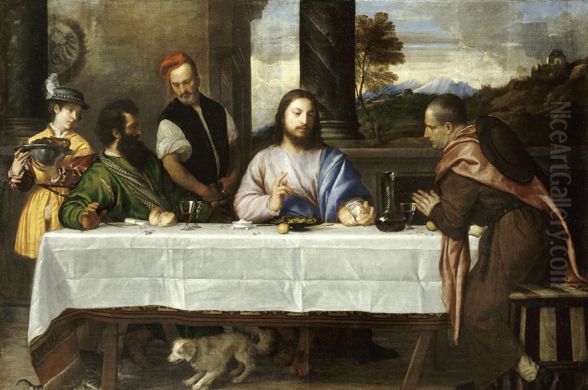 Pelerins d'Emmaus Oil Painting by Titian
