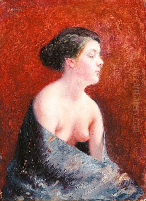 Rafu Oil Painting by Okada Saburosuke
