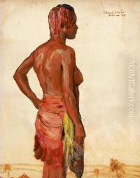 Africaine a Kabinda Oil Painting by Fernand Allard L'Olivier