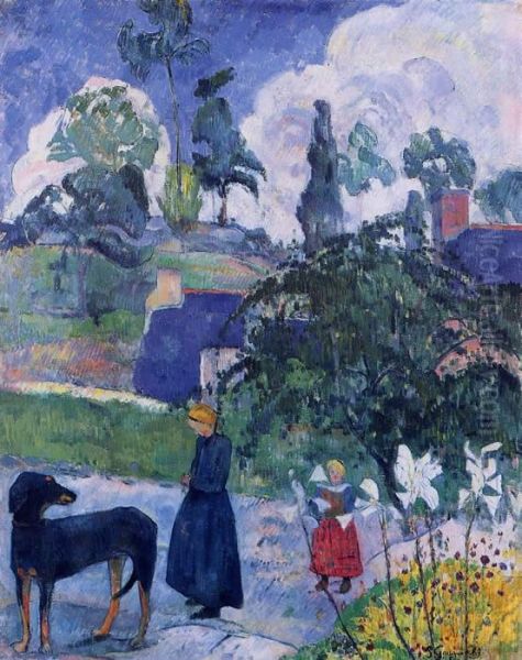 Among the Lilies Oil Painting by Paul Gauguin