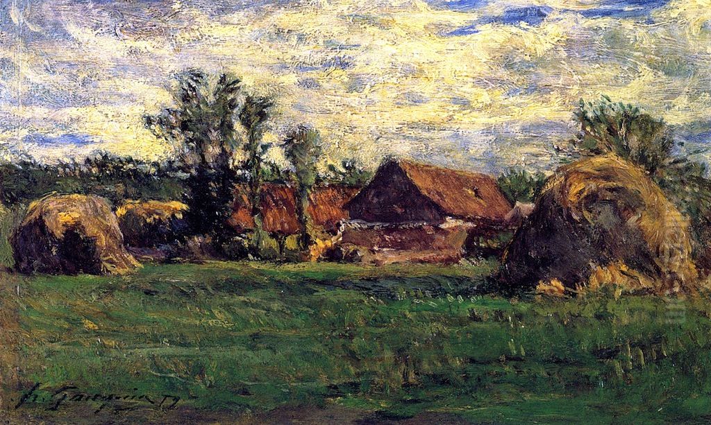 Haystacks Oil Painting by Paul Gauguin