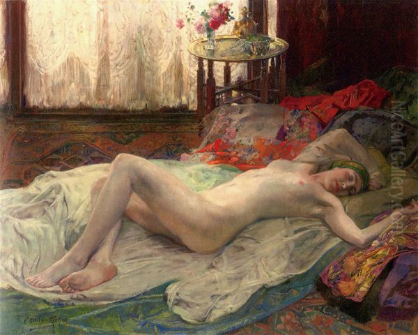 The sleep of Jamile Oil Painting by Herman Richir