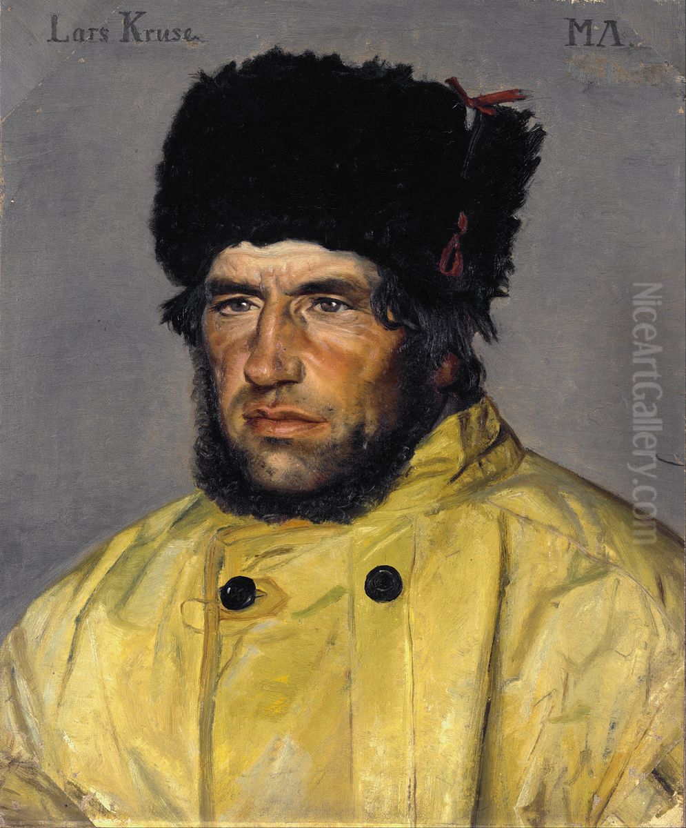 Redningsformand Lars Kruse Oil Painting by Michael Peter Ancher