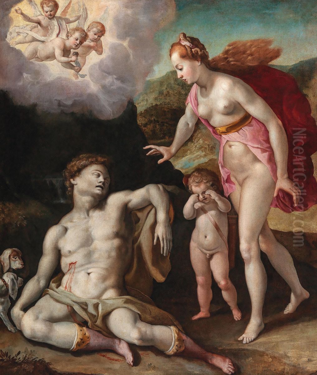 Venus mourning the death of Adonis Oil Painting by Andrea Boscoli