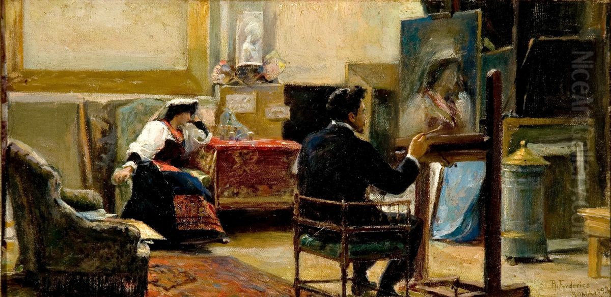 Studio Interior Oil Painting by Rafael Frederico