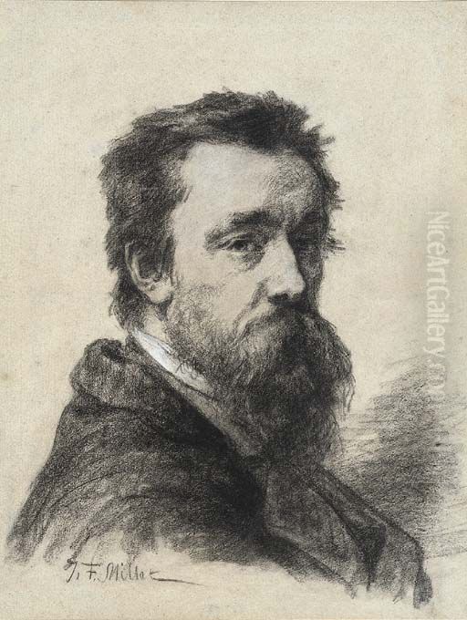 Portrait of Victor Dupre Oil Painting by Jean-Francois Millet