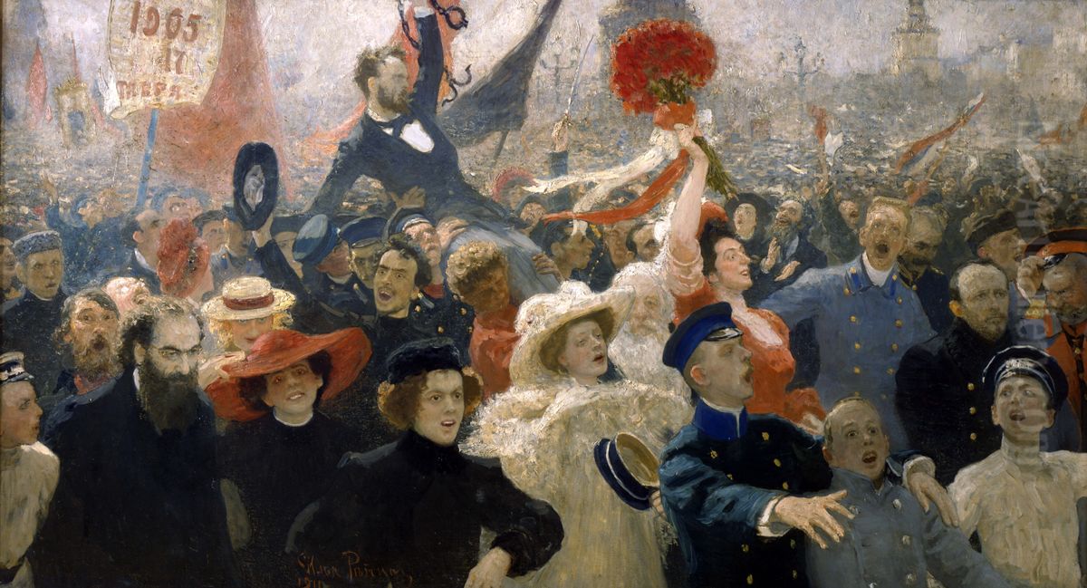 <<Manifestacia 17 oktabra 1905 goda>> Oil Painting by Repin Iliya <<Manifestacia 17 oktabra 1905 goda>> Oil Painting by Repin Iliya
