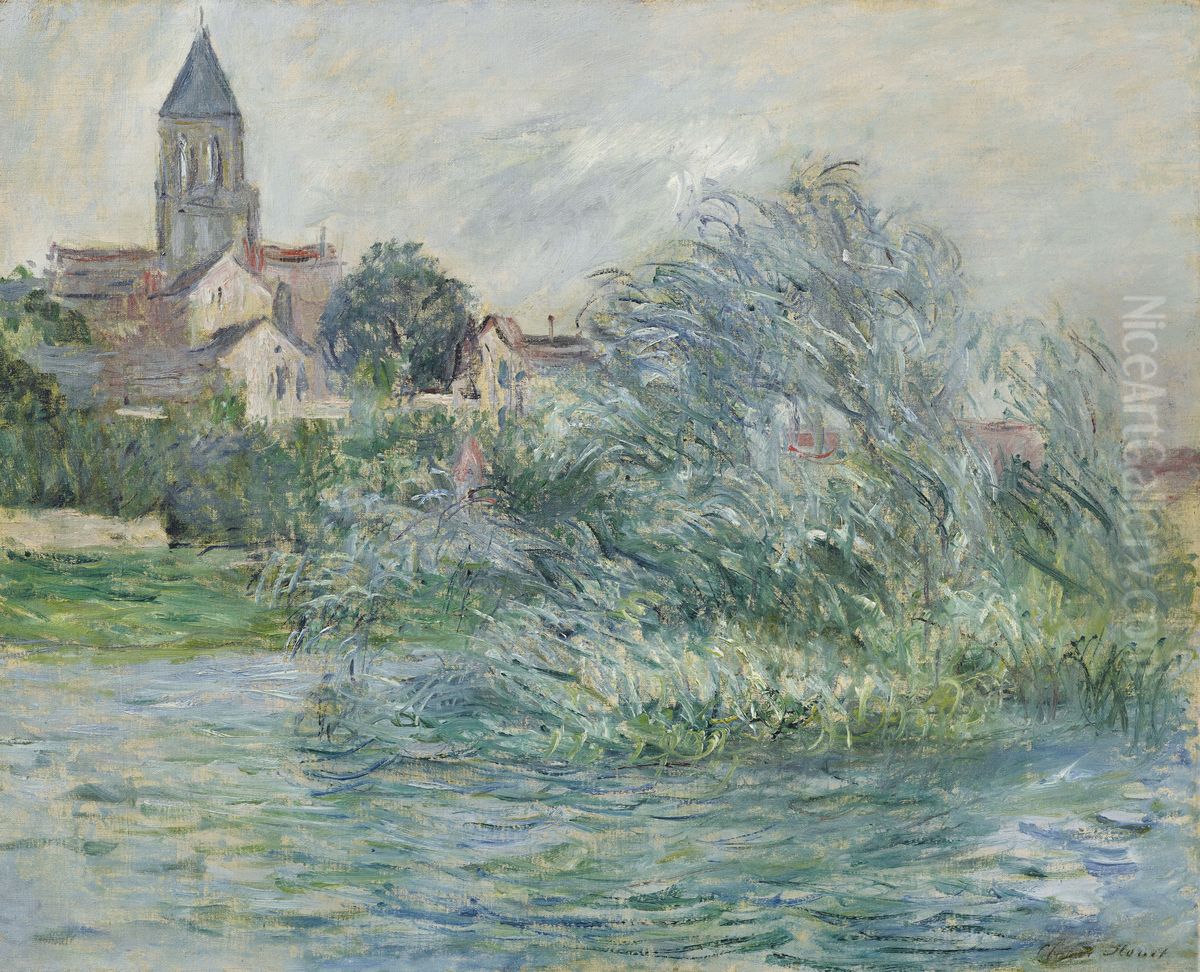 L'eglise a Vetheuil Oil Painting by Claude Oscar Monet