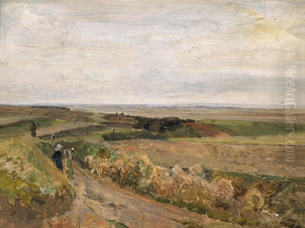 Plains Landscape near Plankenberg Oil Painting by Emil Jakob Schindler