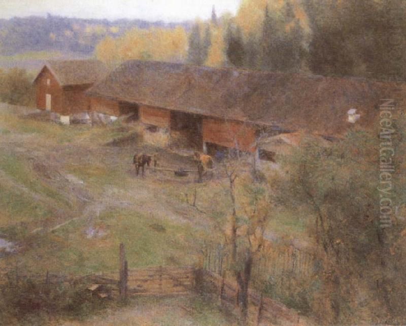 Autumn Oil Painting by Erik Werenskiold