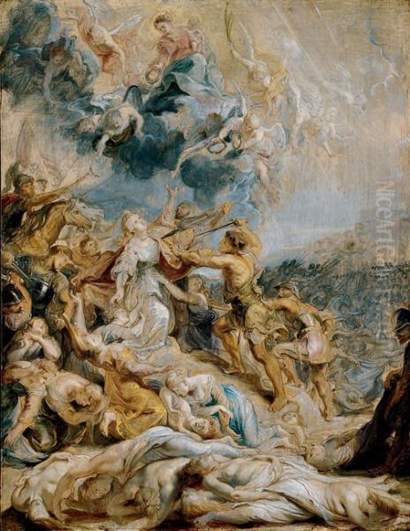 The martyrdom of Saint Ursula and her friends Oil Painting by Peter Paul Rubens