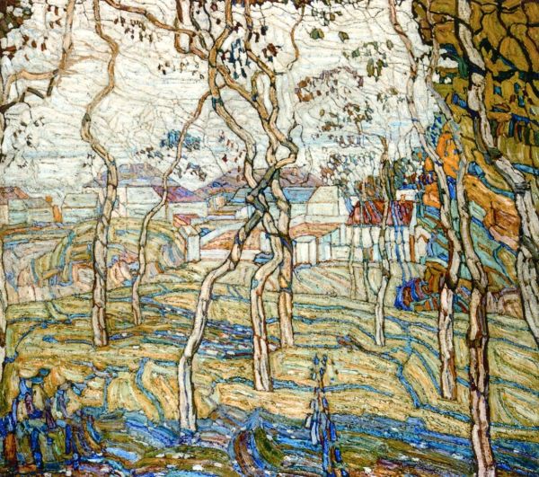 Springtime at Kurenivka Oil Painting by Abraham A. Manievich
