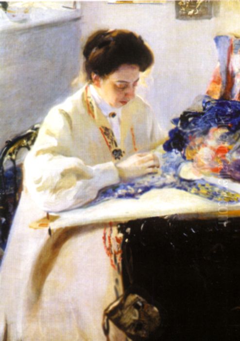 Portrait of Yeleny Prahovoji Oil Painting by Oleksandr Murashko