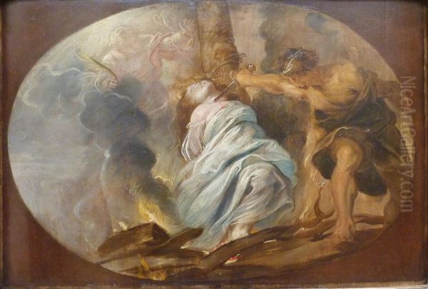 le martyre de sainte Lucie Oil Painting by (studio of) Rubens, Peter Paul