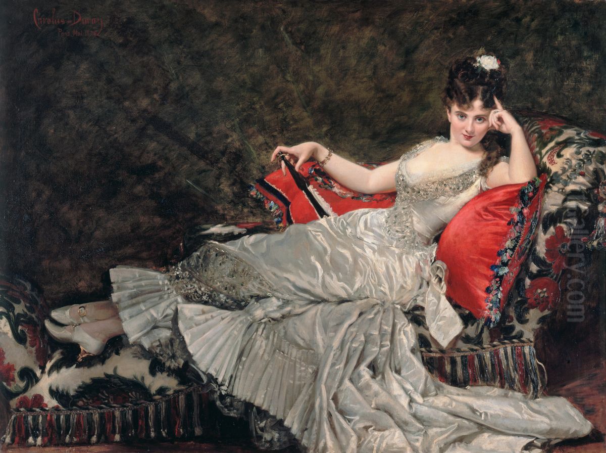 Portrait of Mademoiselle de Lancey Oil Painting by Carolus-Duran