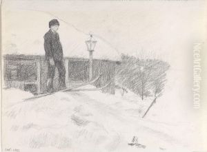 A Boy Skiing