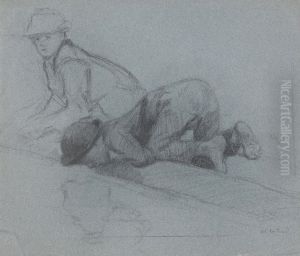 Two Boys by the Water's Edge