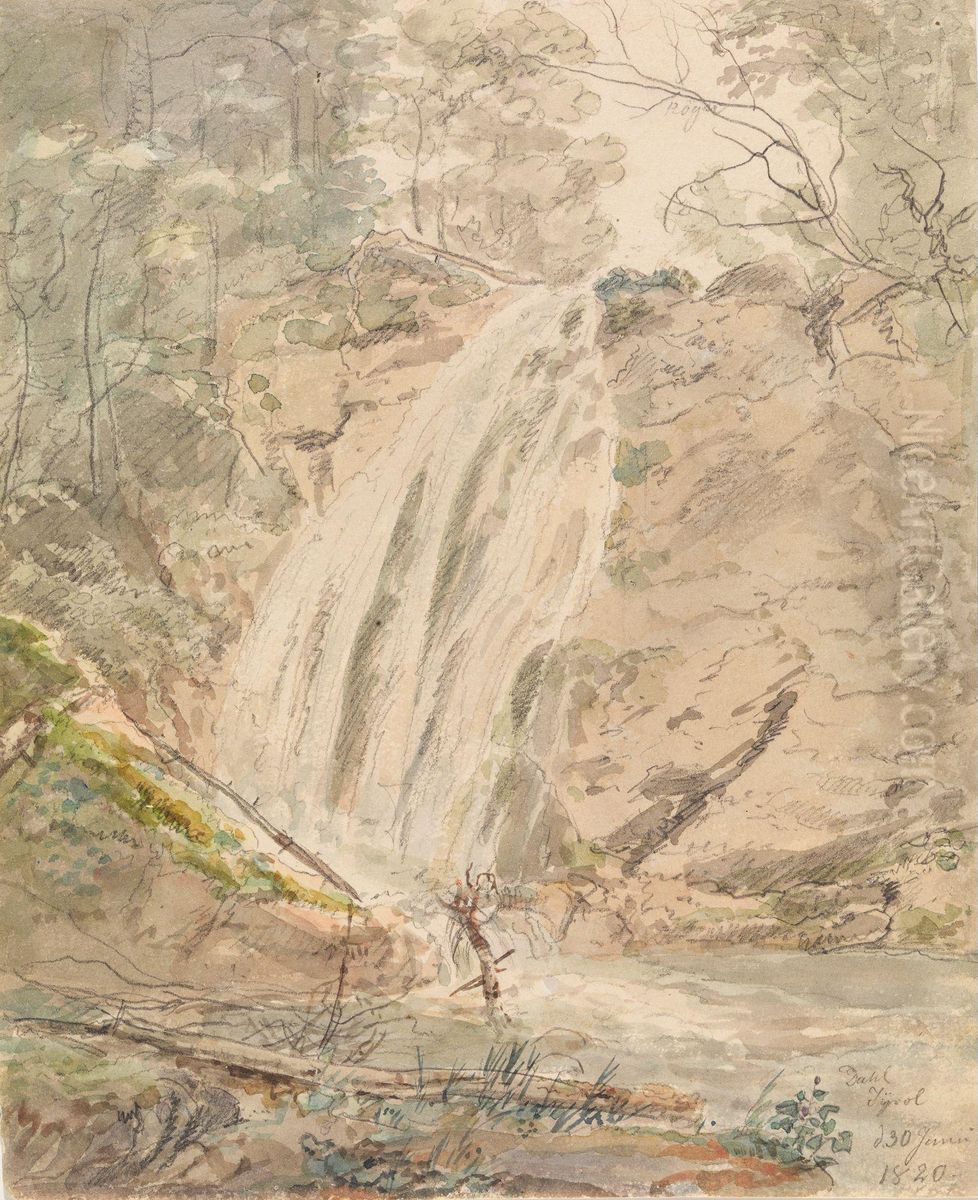 Foss, Oberbayern Oil Painting by Johan Wilhelm Ludwig Dahl