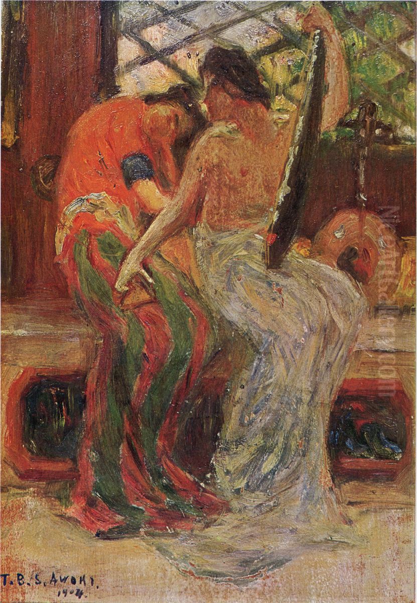 Enjoyment Oil Painting by Shigeru Aoki