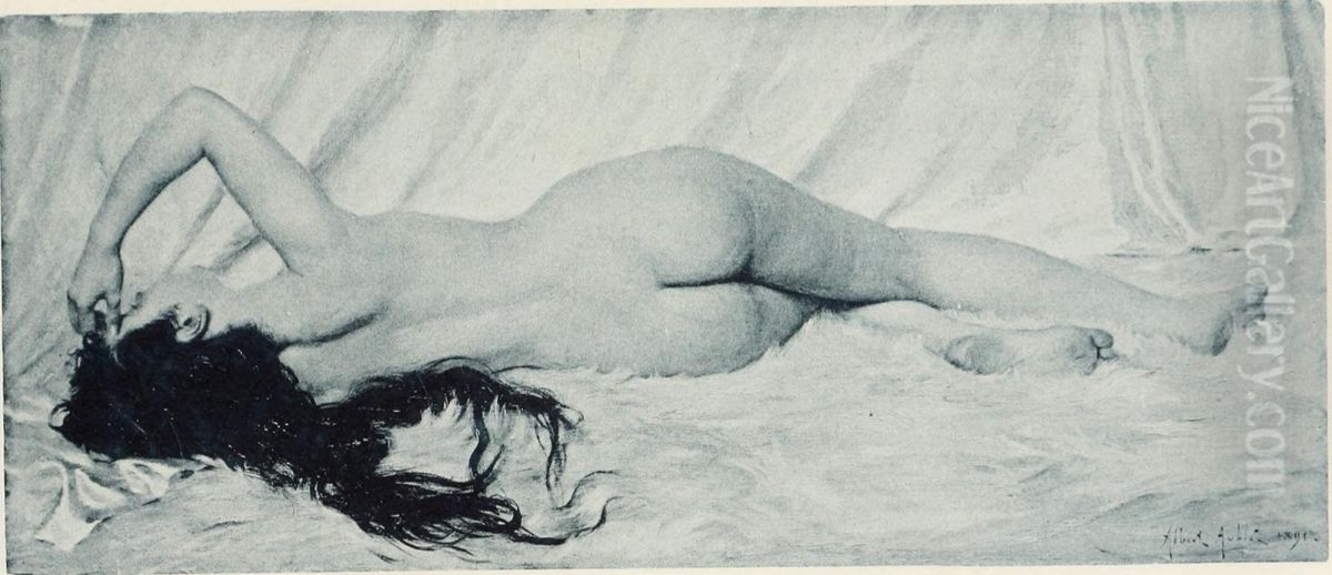 Le Sommeil Oil Painting by Albert Aublet