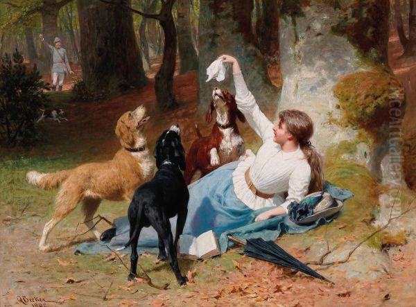 Gefunden Oil Painting by Albert Becker