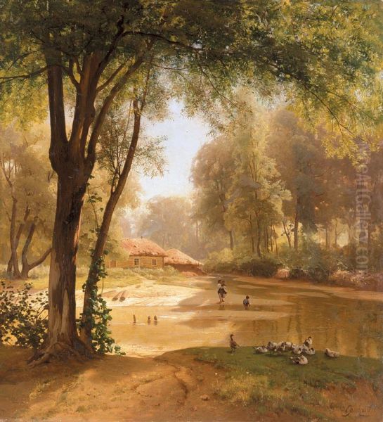 Zatissa Oil Painting by Vladimir Orlovsky