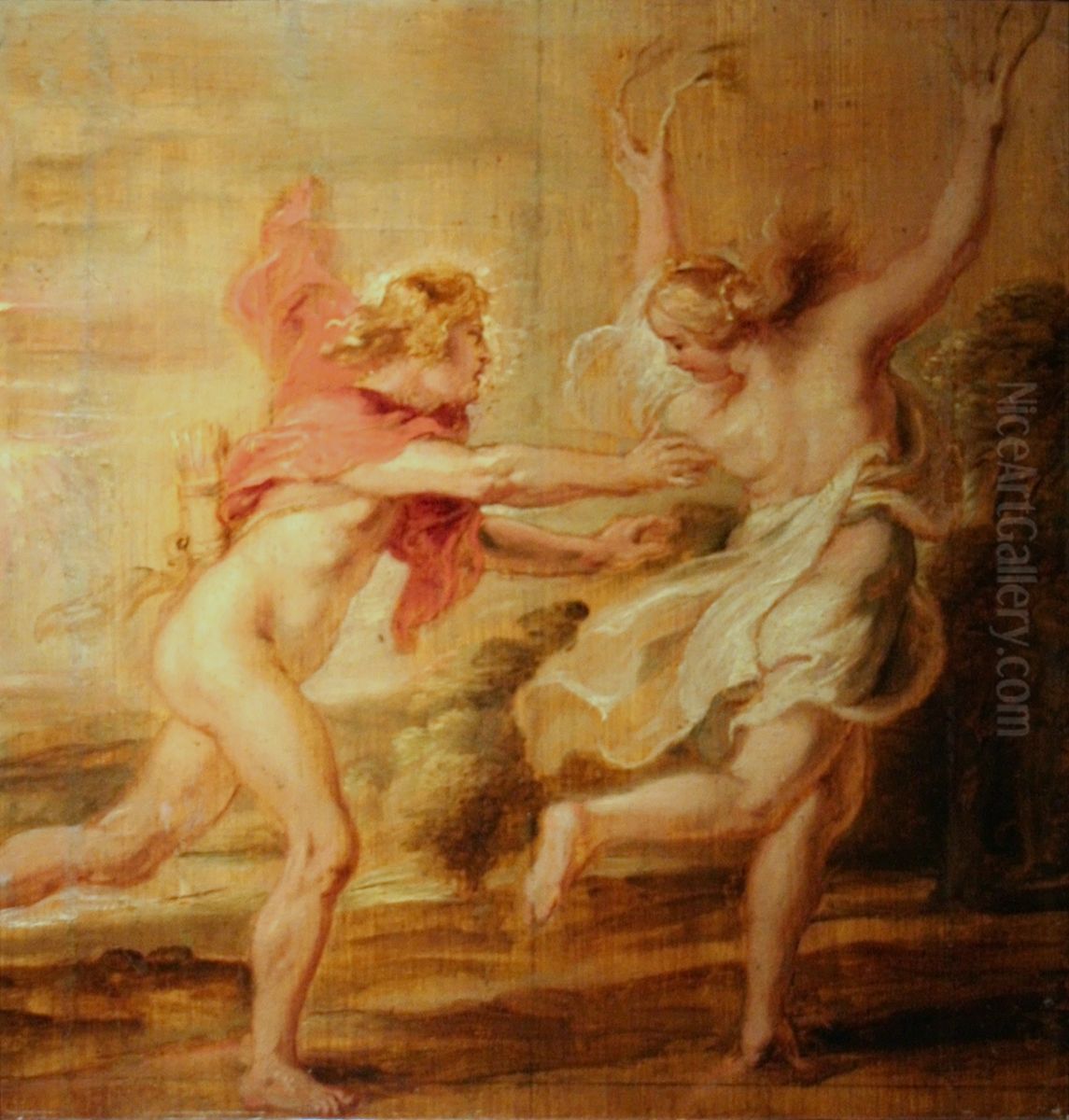 Apollo and Daphne Oil Painting by (studio of) Rubens, Peter Paul