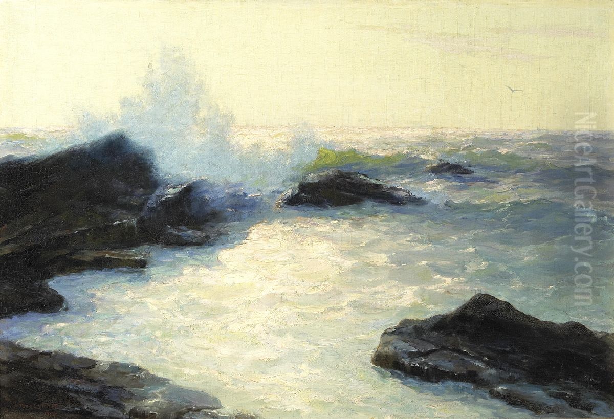 Crashing Sea Oil Painting by Lionel Walden