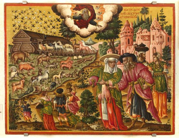 Noah's Ark Oil Painting by Theodore Poulakis