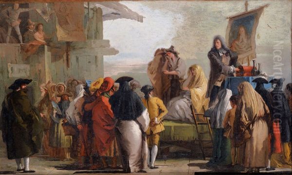 The Dentist Oil Painting by Giovanni Battista Tiepolo