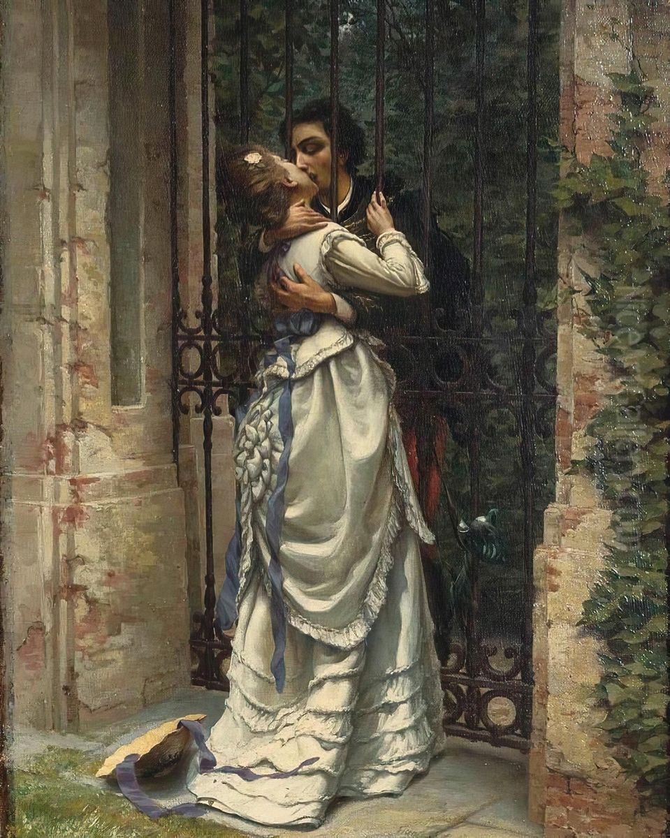 Il bacio Oil Painting by Silvio Allason