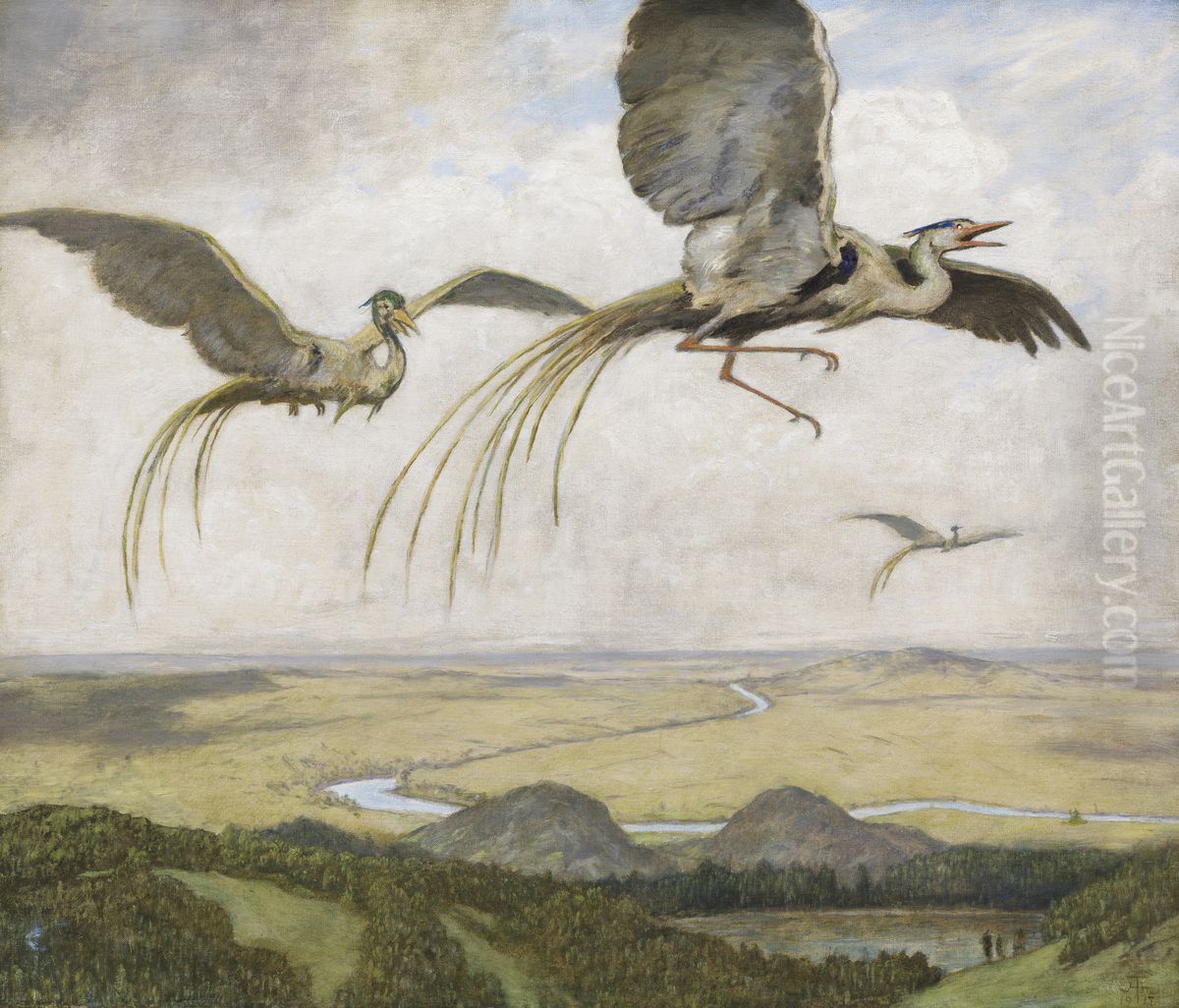 Wundervogel Oil Painting by Hans Thoma