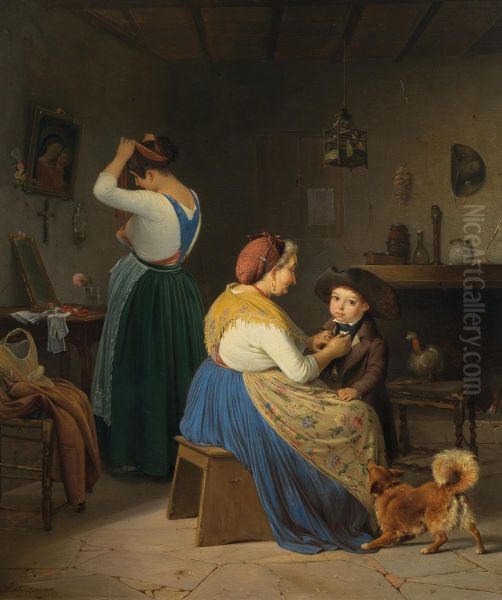 Ein stolzer Bub Oil Painting by Albert Kuchler