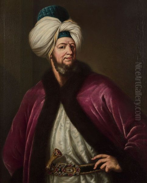 Portrait of count Claude Alexandre de Bonneval Oil Painting by Violante Beatrice Siries