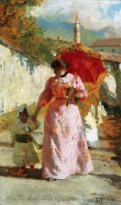 Studio per il dipinto 'La passeggiata'