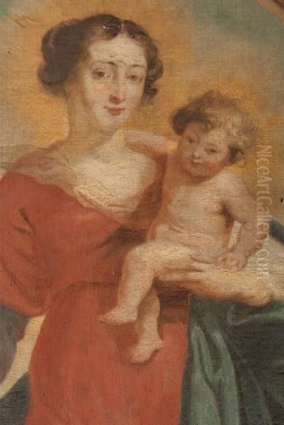 The holy virgin holding the infant Christ Oil Painting by Peter Paul Rubens