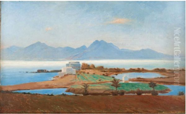 The bay of Carthage Oil Painting by Alberic Duyver