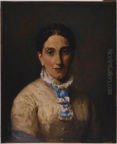 Portrait of Mary Ann Ogden Avery Oil Painting by Jean-Ernest Aubert