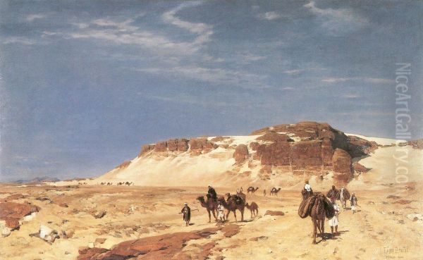 From the Sinai desert Oil Painting by Eugen Bracht